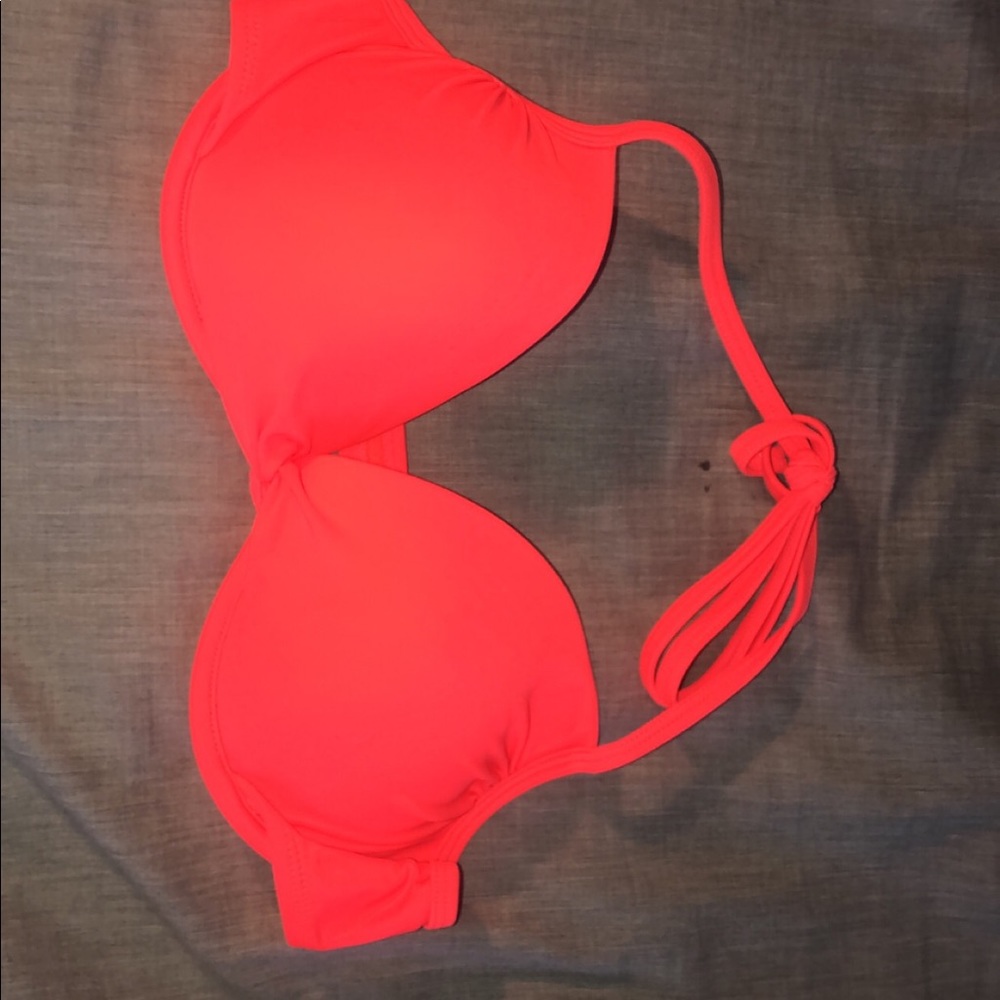 bright orange bikini top